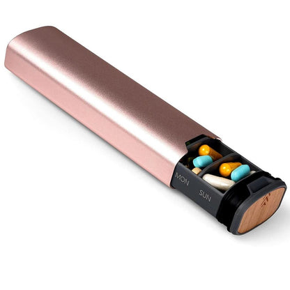 Simple Wooden Pill Box with Aluminium Compartment