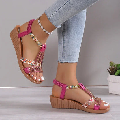 Women's Chic Brown Ankle Sandals