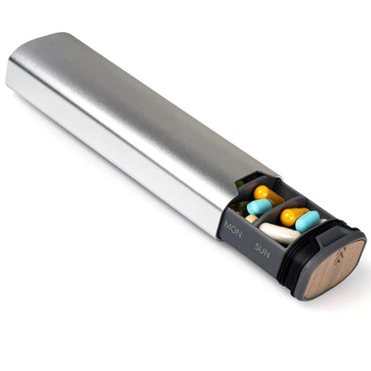 Simple Wooden Pill Box with Aluminium Compartment