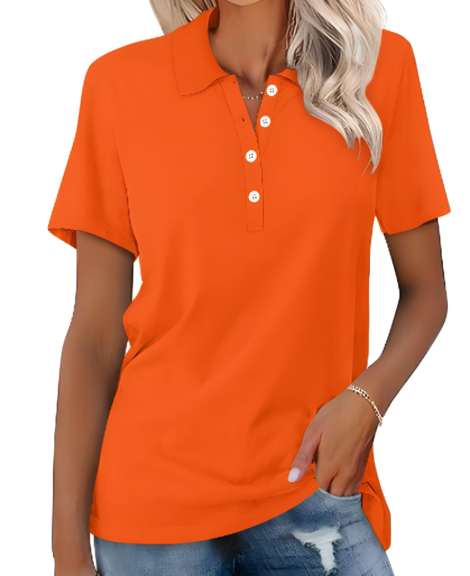 Stella | Women's Polo Shirt - Elegant White & Black Options, Sizes XS-2XL-4