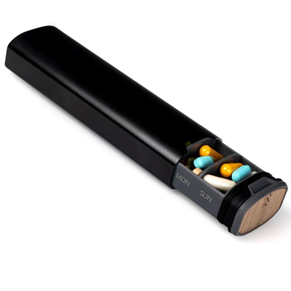 Simple Wooden Pill Box with Aluminium Compartment