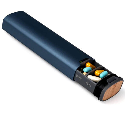 Simple Wooden Pill Box with Aluminium Compartment