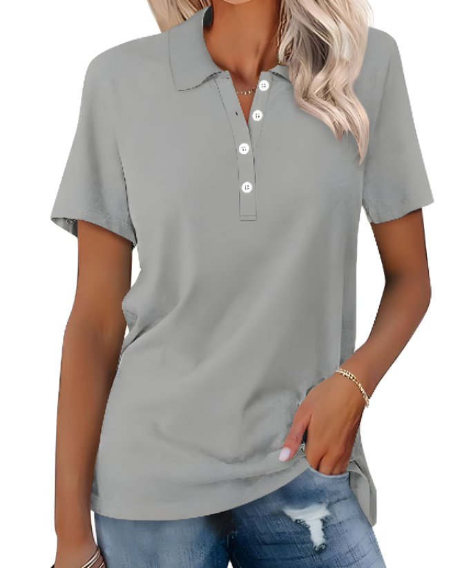Classic Women's Relaxed Fit Polo Top - Luxivelle