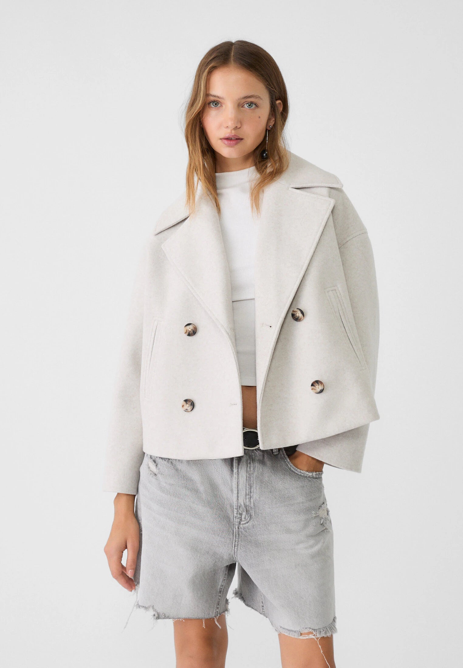 Short Jacket - Women's Double Breasted Style-1