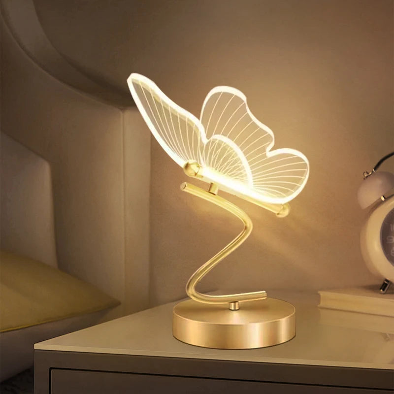 Stylish Butterfly Desk Lamp – Bright LED Home Office Light - Luxivelle