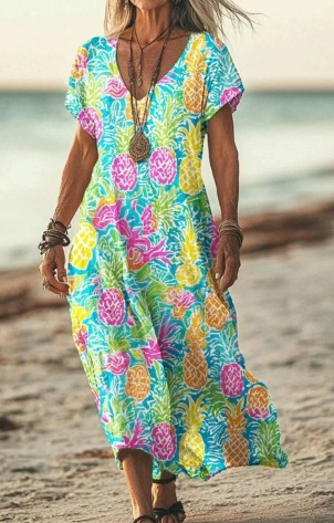 Pretty Flower Knee Length Dress