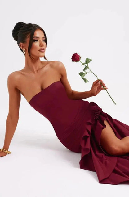 Elegant Red Evening Gown