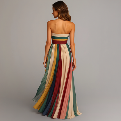 Elegant Sleeveless Flowy Maxi Dress