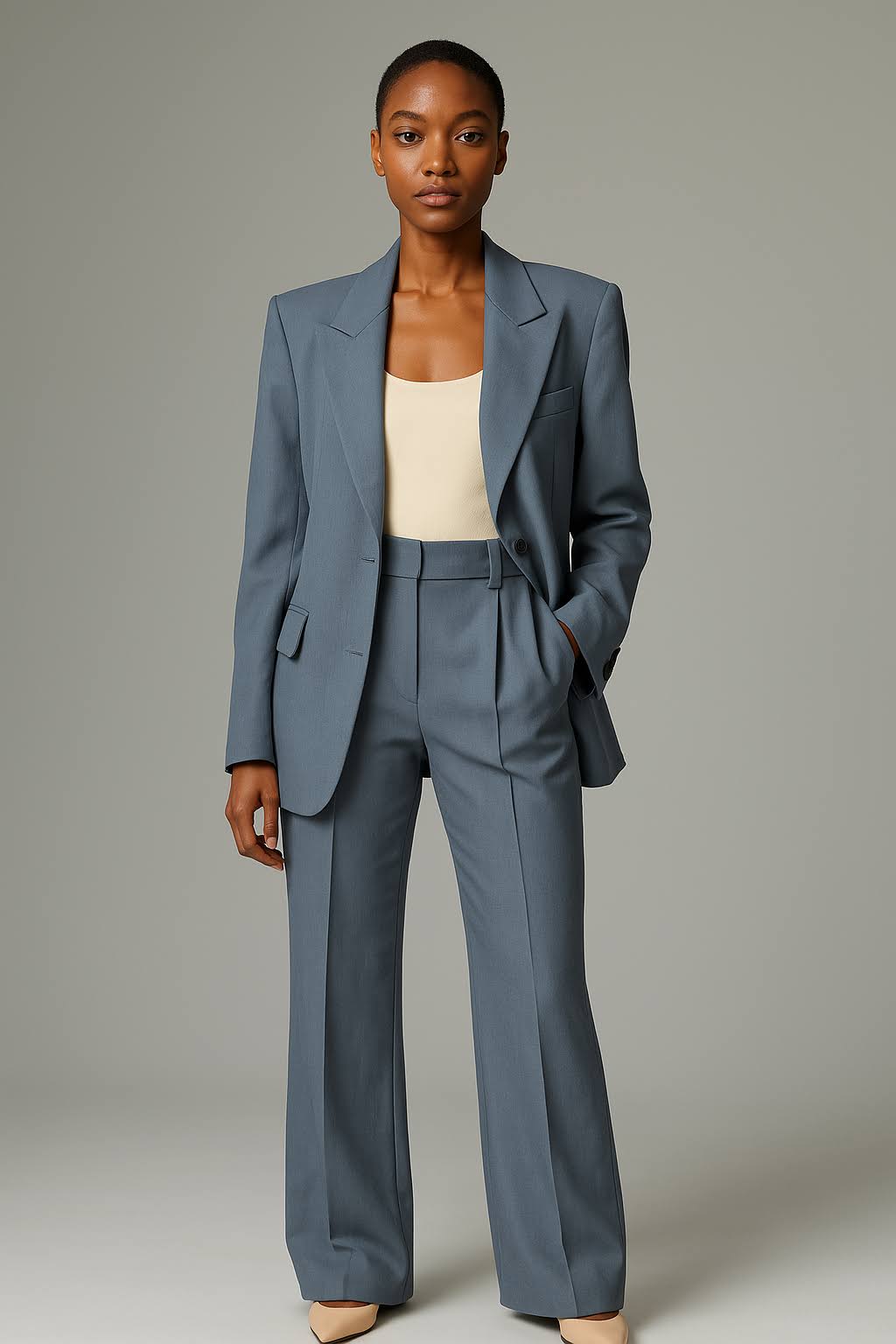 Ladies 2-Piece Business Jacket and Trousers Set