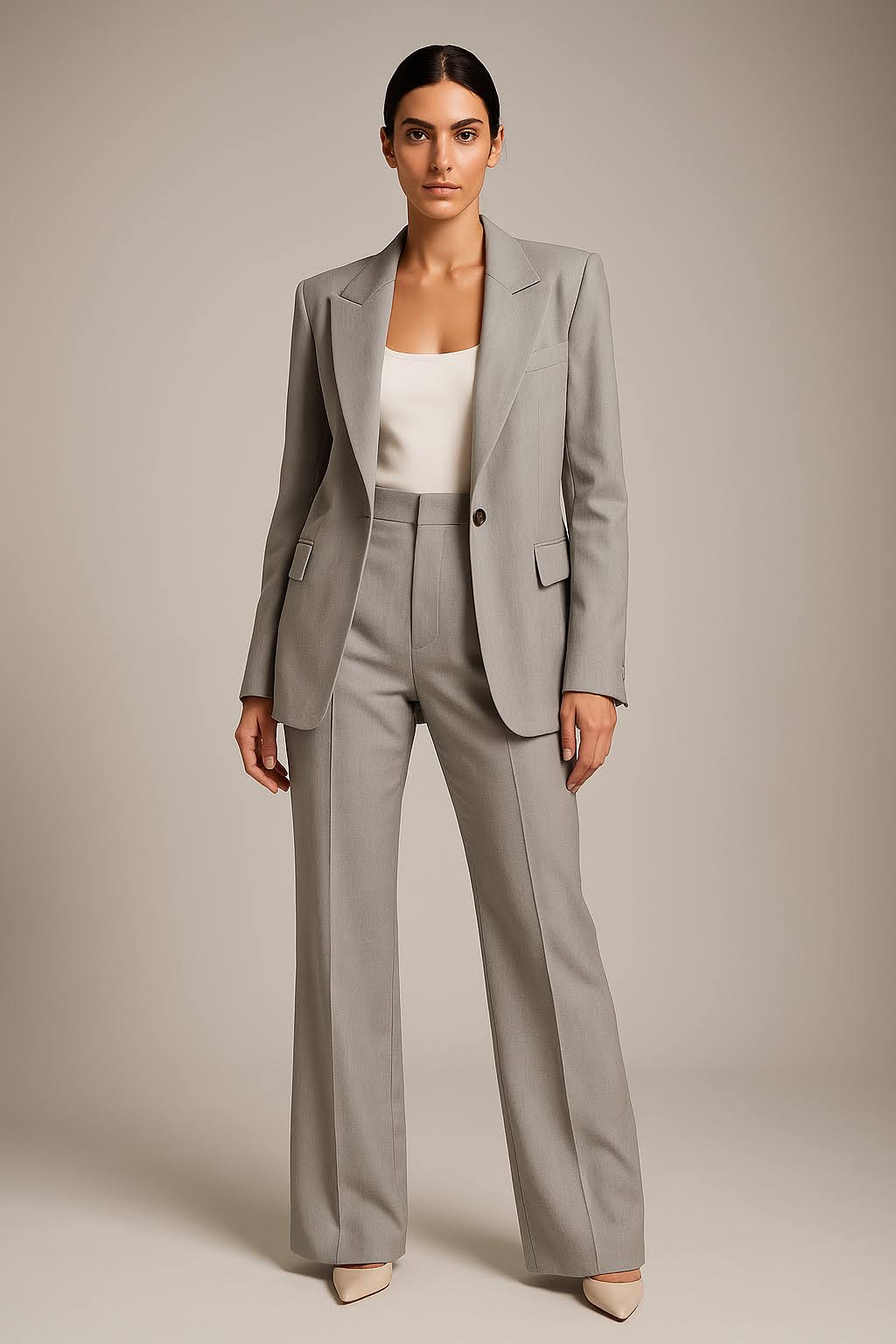 Ladies 2-Piece Business Jacket and Trousers Set
