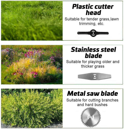 Wireless 24V Yard Trimmer with Comfort Grip and Safety Guard