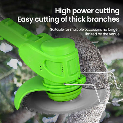 Wireless 24V Yard Trimmer with Comfort Grip and Safety Guard