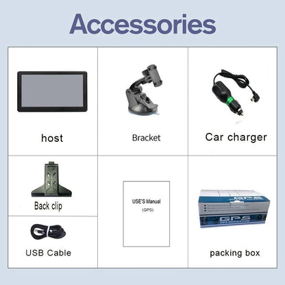 Portable 7 Vehicle GPS Navigator with Live Traffic Updates
