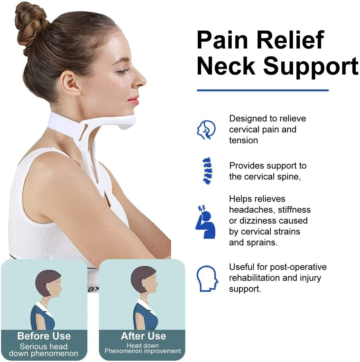Comfortable Neck Support Collar for Pain Relief
