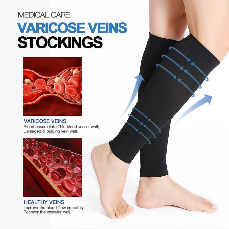 Supportive Athletic Calf Socks for Men's Fitness Recovery