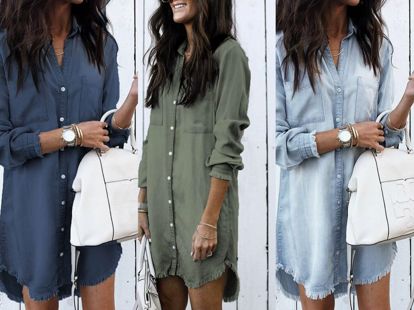 Fitted Casual Jean Summer Dress