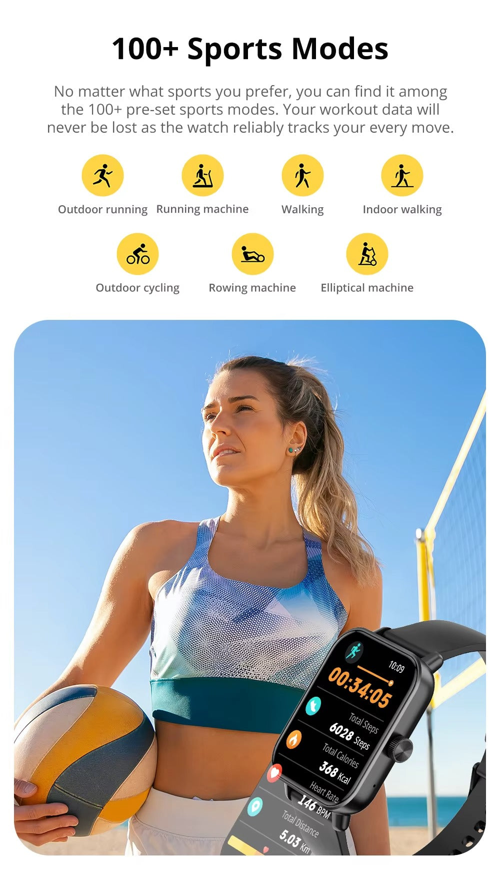 Affordable Fitness Smartwatch with Health Monitor