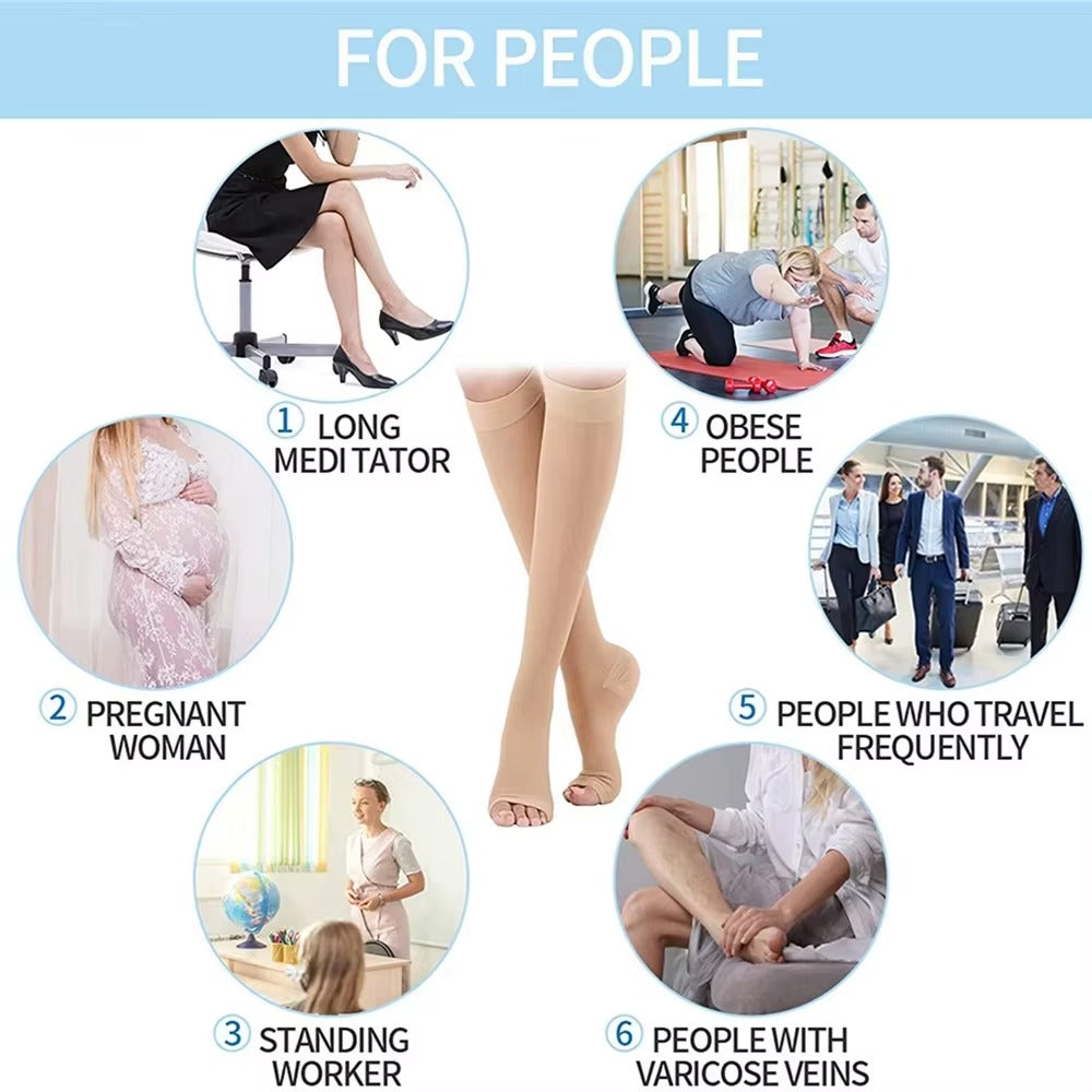 Supportive Women's Compression Socks for Swollen Feet Relief
