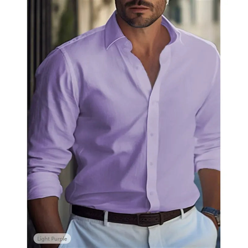 Slim Fit Men's Classic Cotton Shirt - Luxivelle