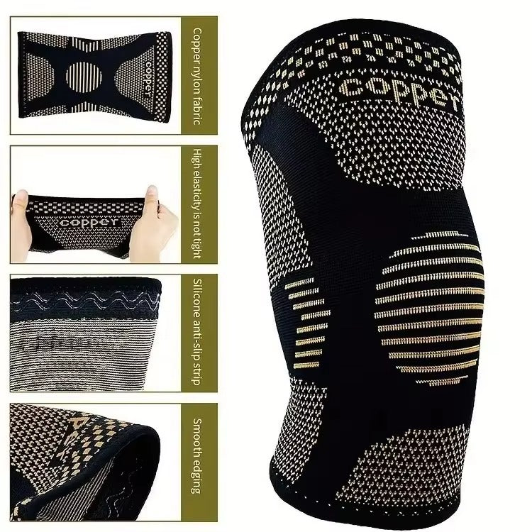 Supportive Copper Knee Support Sleeve for Joint Pain