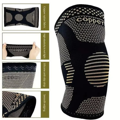 Supportive Copper Knee Support Sleeve for Joint Pain