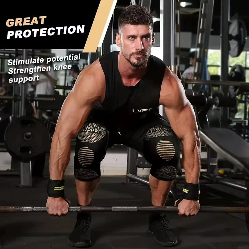 Supportive Copper Knee Support Sleeve for Joint Pain