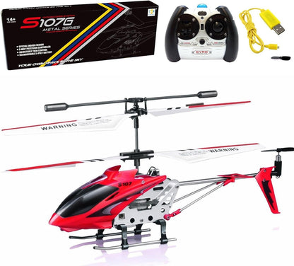 Durable Small RC Helicopter with Gyro - Red - Luxivelle