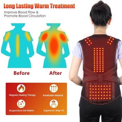 Warm Adjustable Heat Back Support for Men