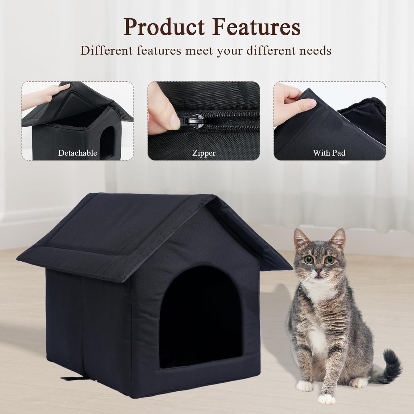 Durable Waterproof Pet Shelter for Cats and Dogs