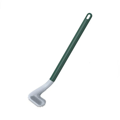 Innovative self-cleaning hygienic toilet brush with sleek design, durable bristles, and matching holder in vibrant colors for