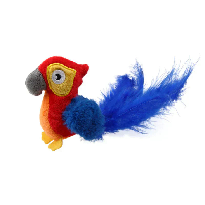 Interactive cat toy with feathers and bird sounds for engaging play. Perfect for cats' hunting instincts and active lifestyle