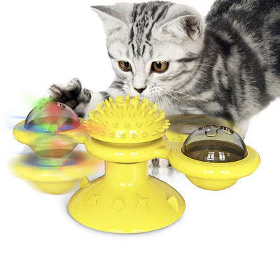 Fun Cat Spinner Play Toy with Scratching Post - Luxivelle