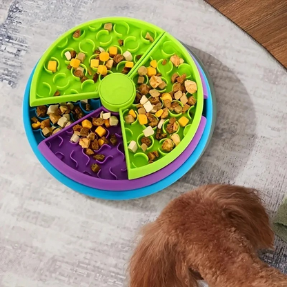 Fun Puzzle Dog Food Bowl with Spinning Levels - Luxivelle