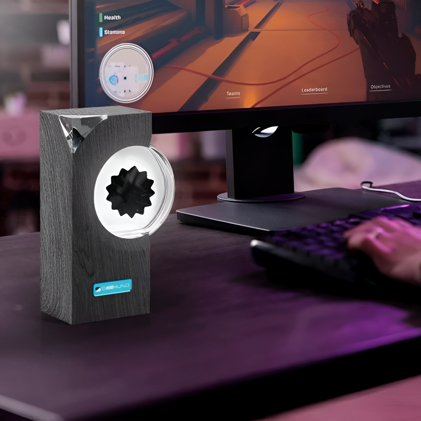 "Interactive ferrofluid sound visualizer with dynamic magnetic liquid display, ideal for music enthusiasts and artists."