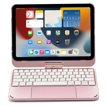 iPad Keyboard Case with backlit keys and trackpad, sleek design, drop-resistant shell, enhances functionality and protection.