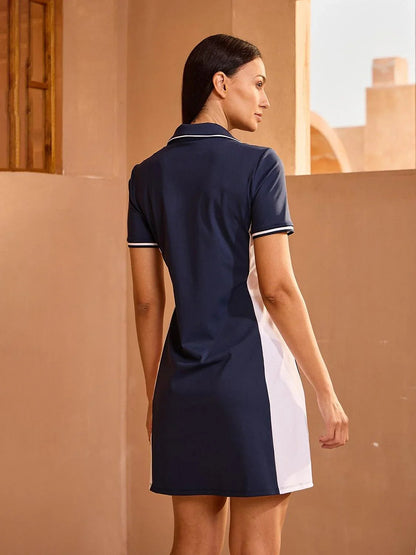 Classic Blue Summer Colorblock Sundress UPF 50+ Protection