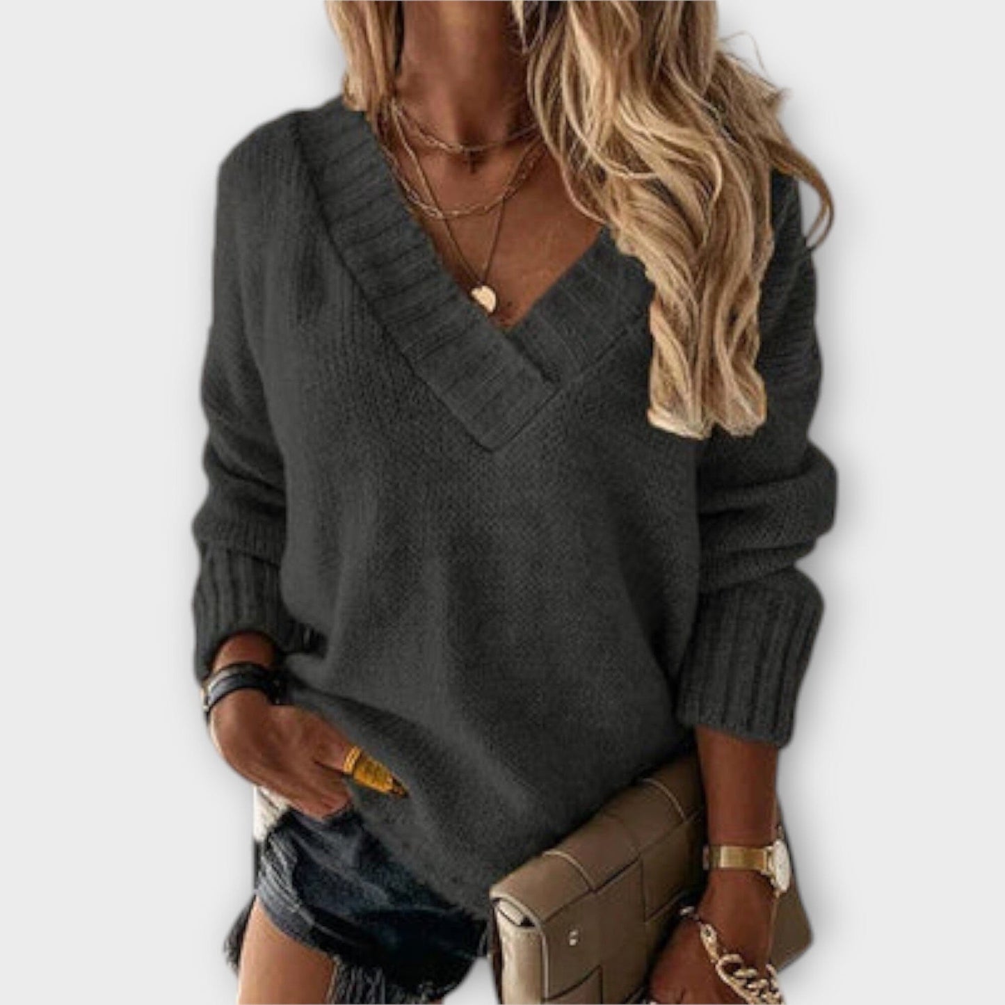 Soft V Neck Winter Sweater