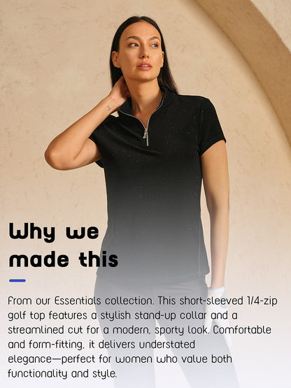 Premium Glitter Short Sleeve Golf Polo Shirt