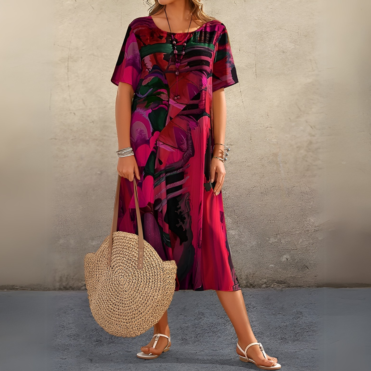 Beautiful Floral Maxi Summer Dress