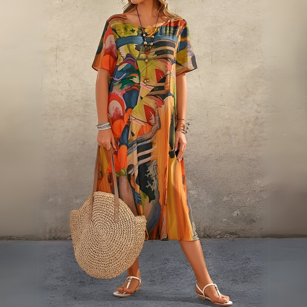 Beautiful Floral Maxi Summer Dress