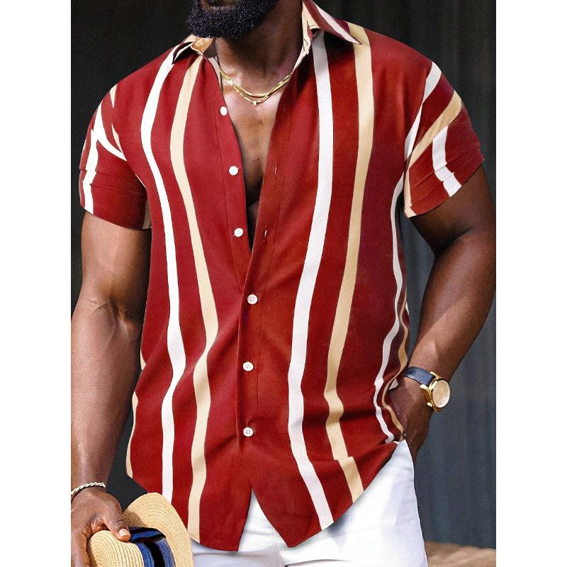Casual Striped Summer Men's Tee Shirt