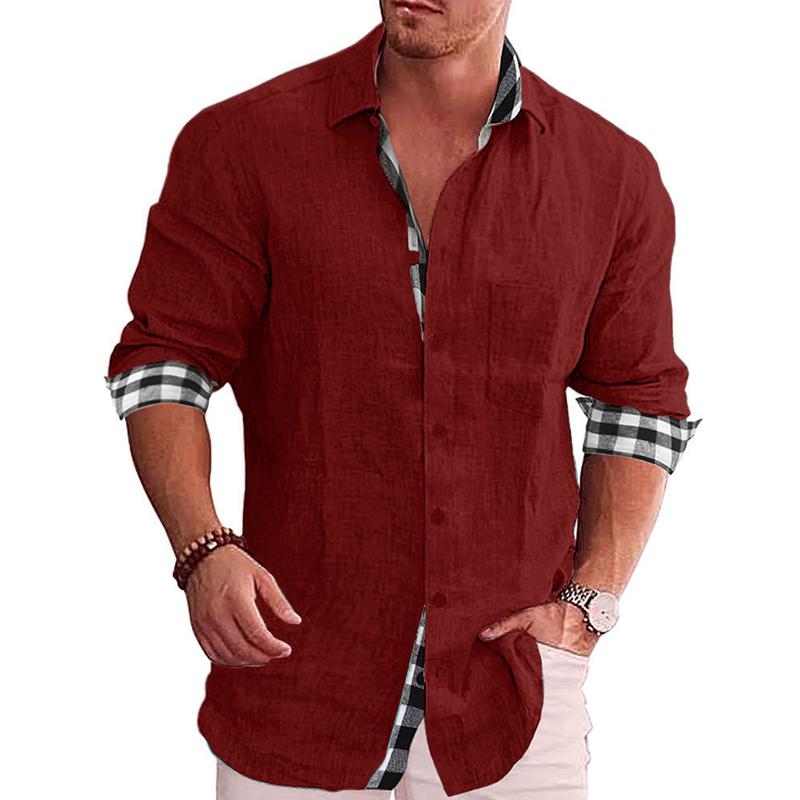 Relaxed Fit Checked Button Down Shirt