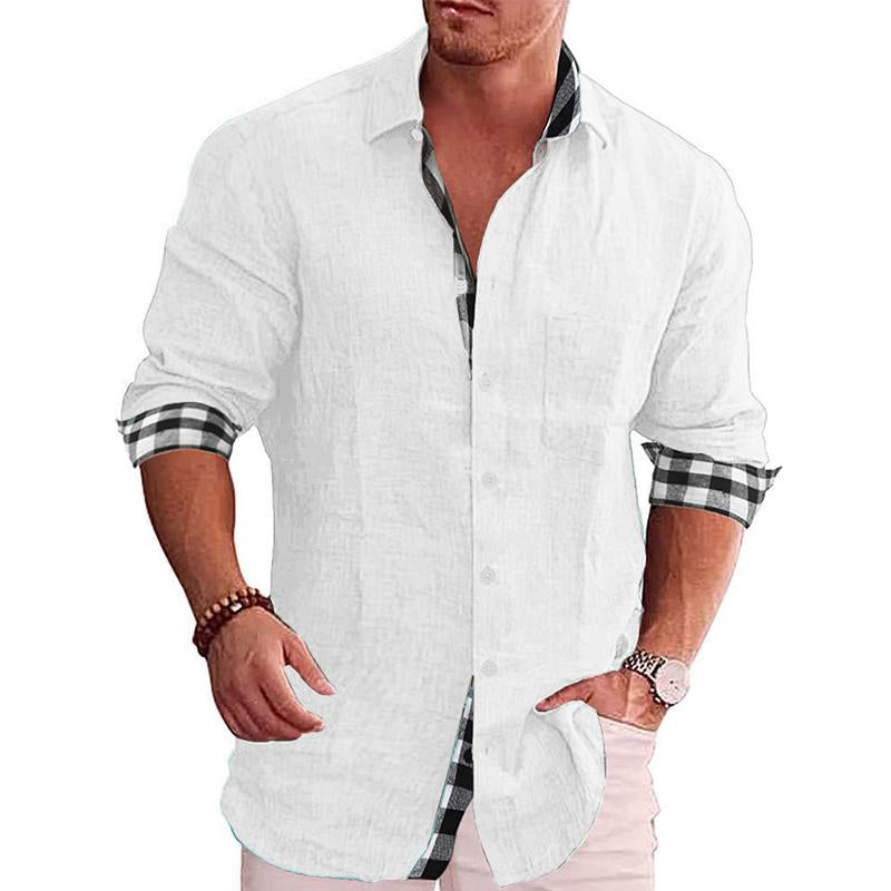 Relaxed Fit Checked Button Down Shirt