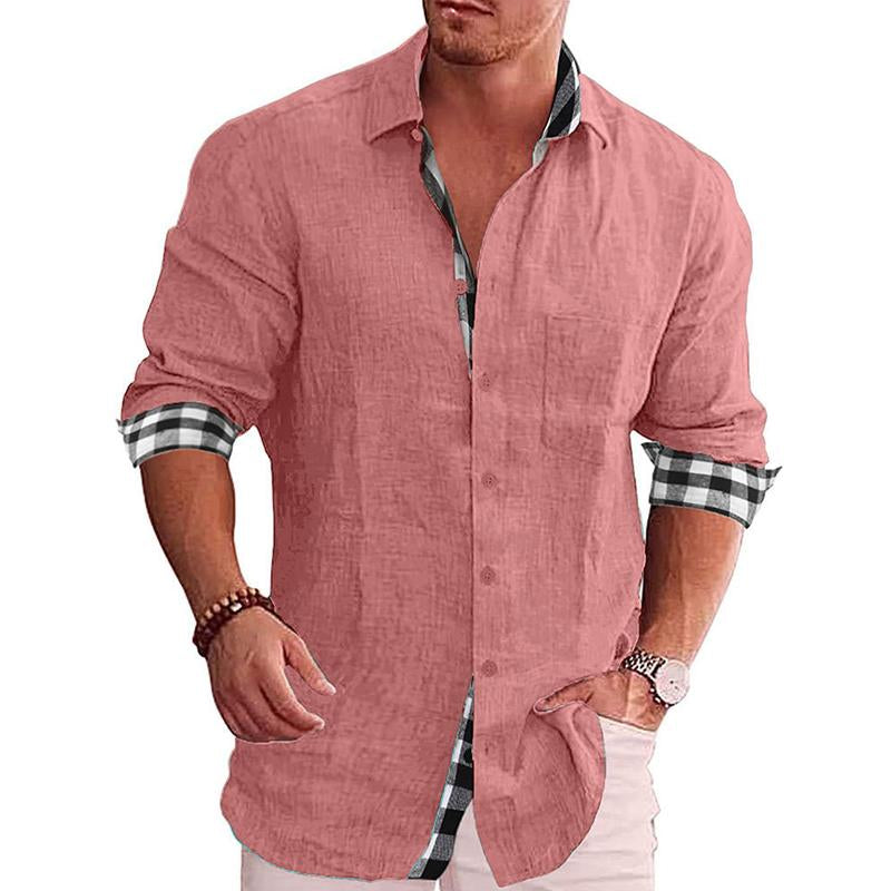 Relaxed Fit Checked Button Down Shirt