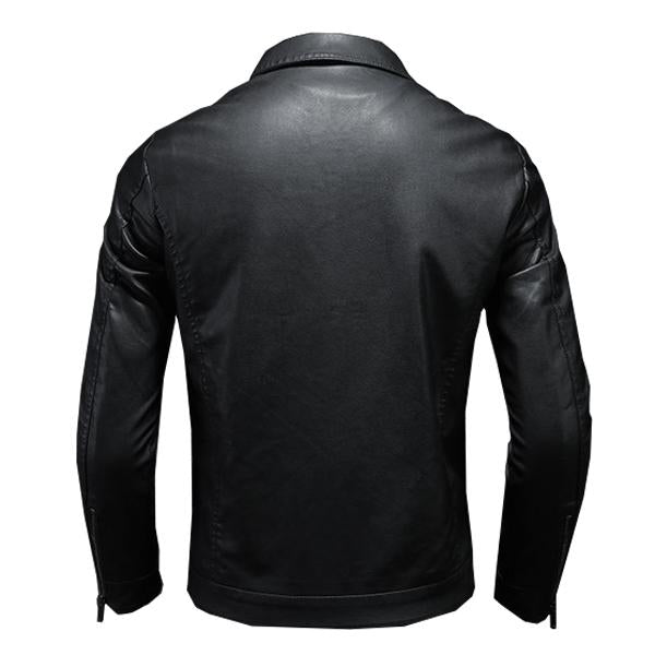 Alex | Lapel Leather Biker Jacket