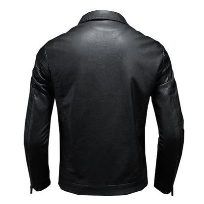 Alex | Lapel Leather Biker Jacket