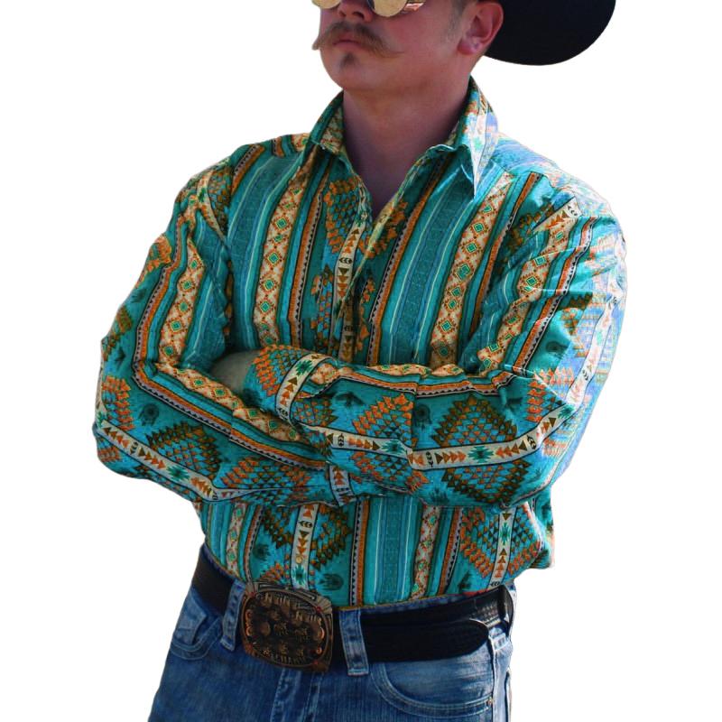 Classic Cowboy Plaid Long Sleeve Shirt - Luxivelle