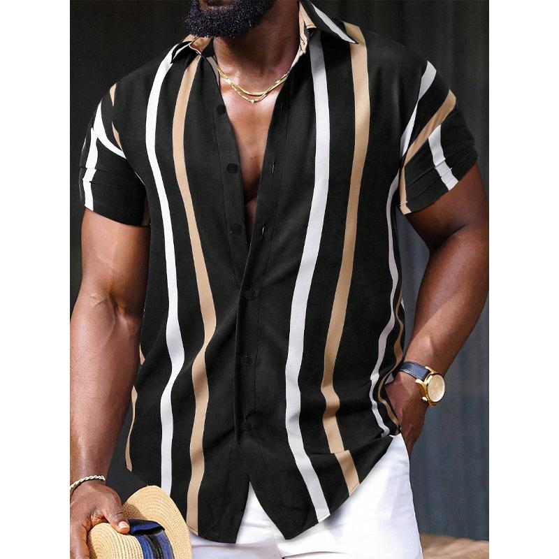 Casual Striped Summer Men's Tee Shirt