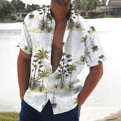 Tropical Leaf Casual Summer Shirt