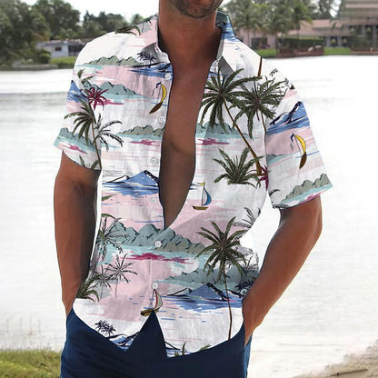 Tropical Leaf Casual Summer Shirt